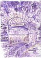 Metro_Porte_Dauphine_aquarelle_violette